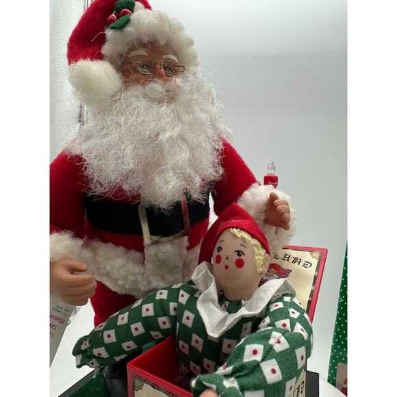 Holiday Creations Vintage Santa Claus Musical Light up Christmas Jack in Box - Picture 13 of 16